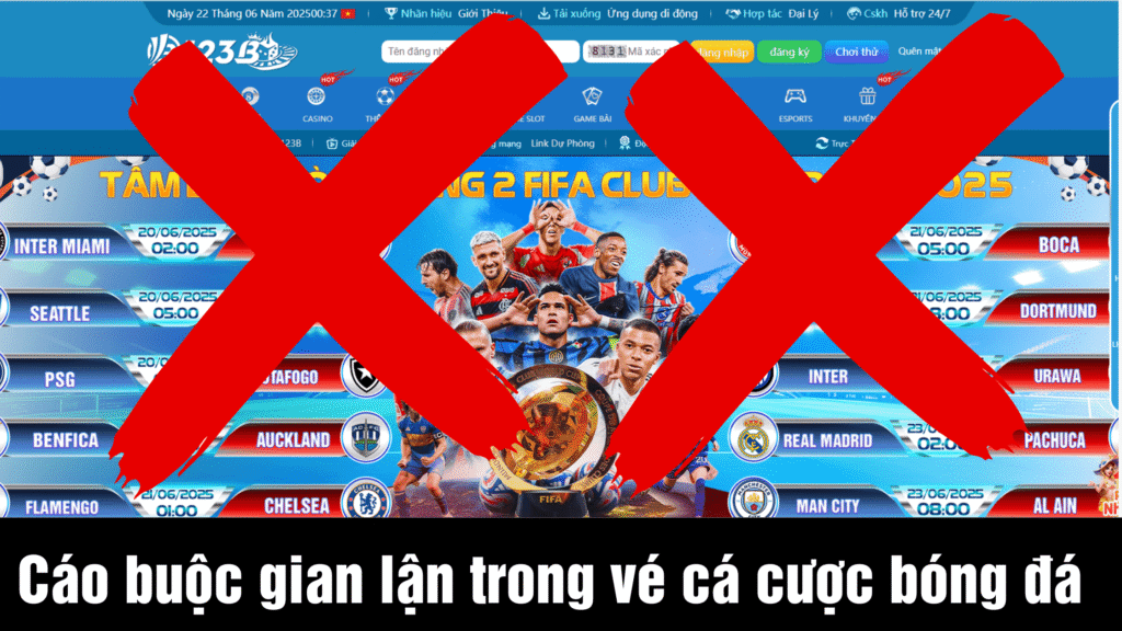 Nhà cái 123B lừa đảo