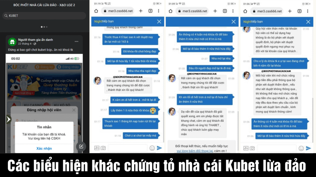 Nhà cái Kubet lừa đảo